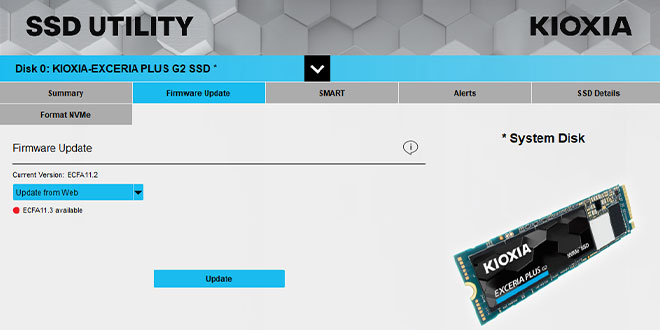 Screen image - Firmware Update
